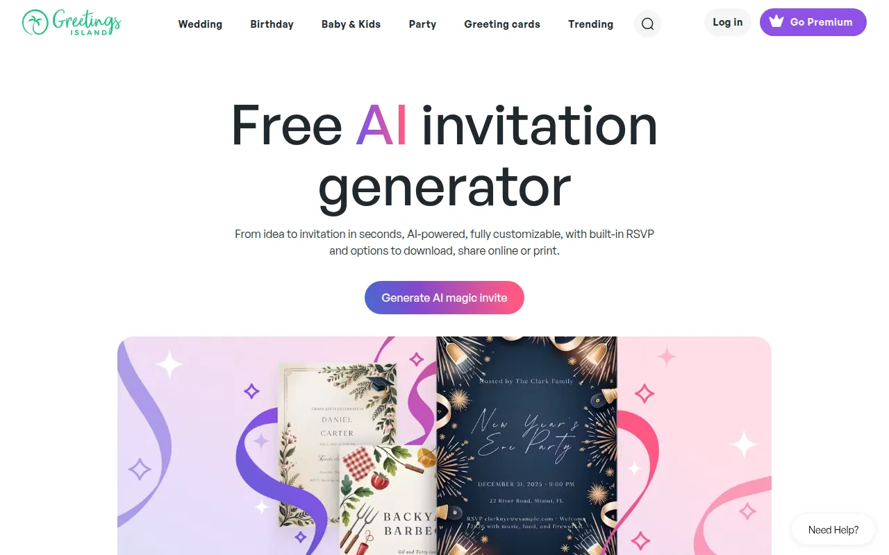 AI Invitation Generator feature image