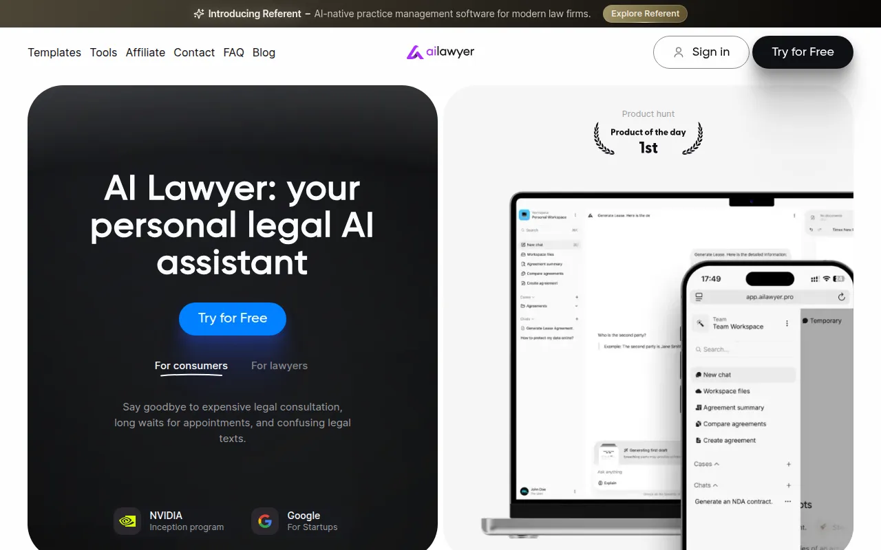 AI Lawyer feature image