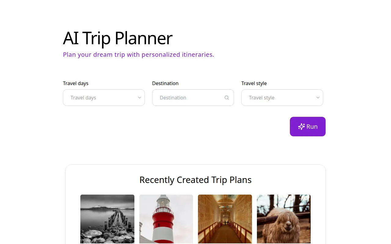 AI Trip Planner feature image