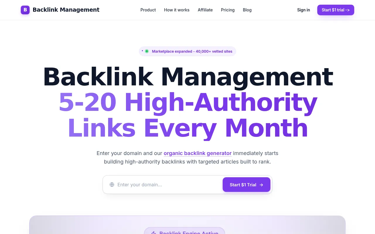 Backlink Management feature image