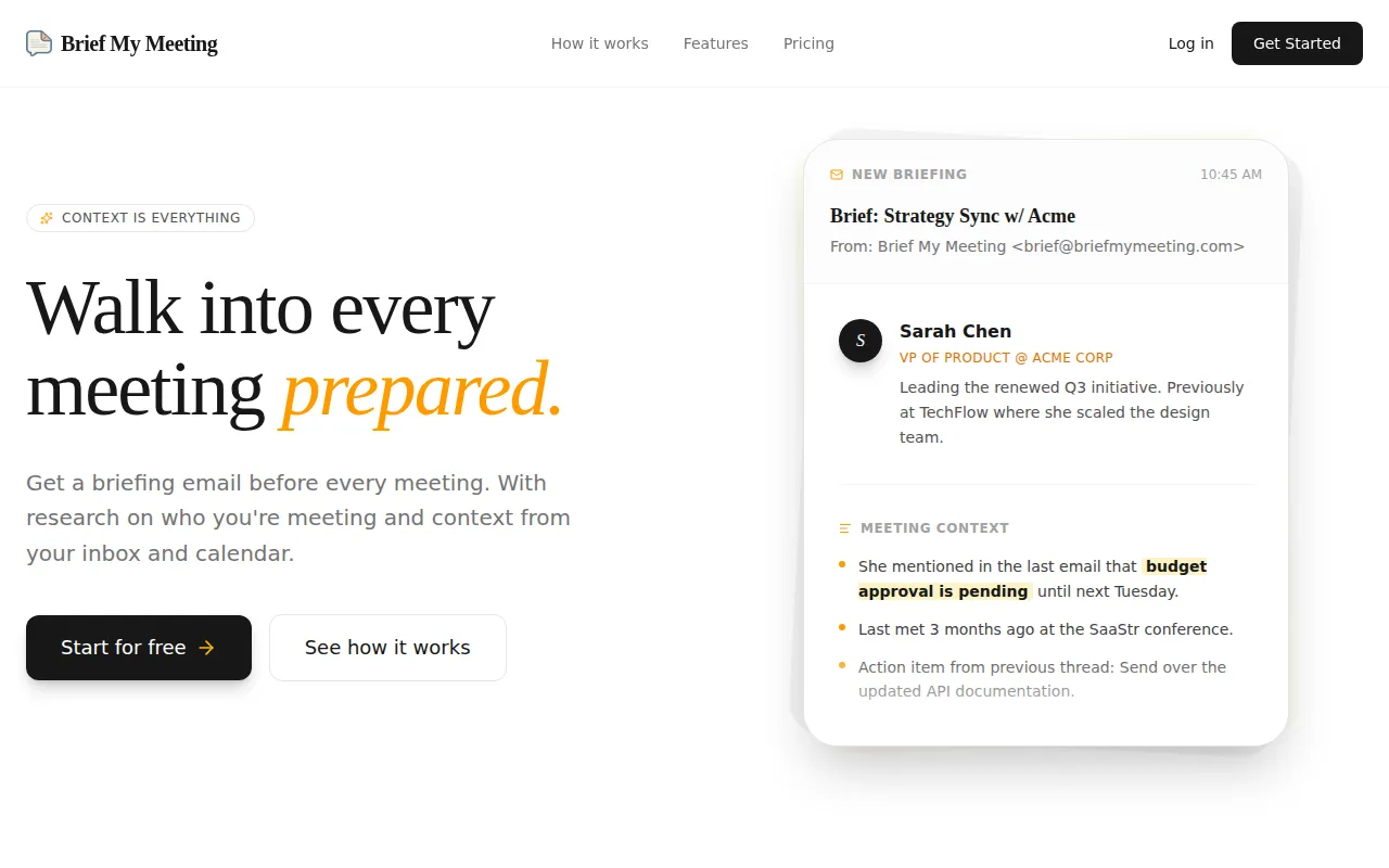 Brief My Meeting feature image