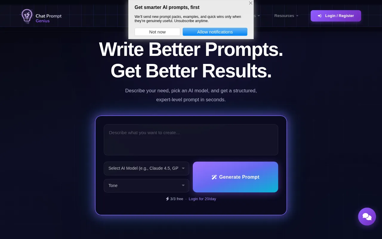 Chat Prompt Genius feature image