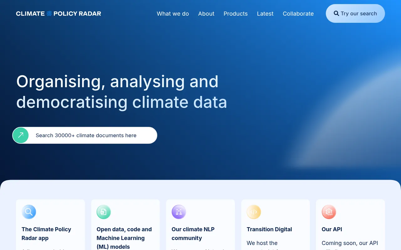Climate Policy Radar feature image